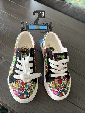 Nintendo Super Mario Kids Sneakers in Black, White, Red, Green, Yellow